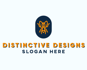 Orange Fly Badge logo design