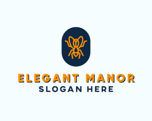Orange Fly Badge logo design
