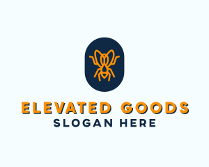 Orange Fly Badge logo design