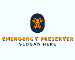 Orange Fly Badge logo design