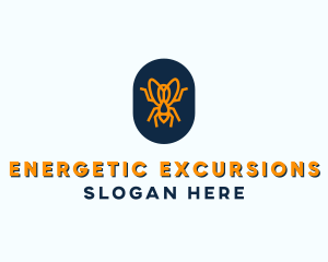 Orange Fly Badge logo design