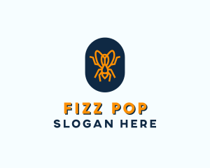 Orange Fly Badge logo design