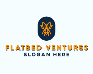 Orange Fly Badge logo design