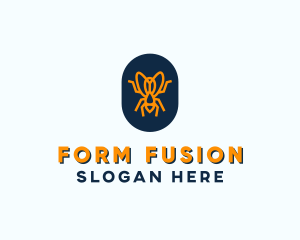 Orange Fly Badge logo design