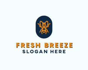 Orange Fly Badge logo design