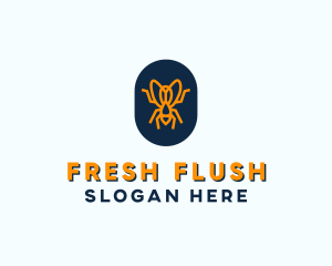 Orange Fly Badge logo design