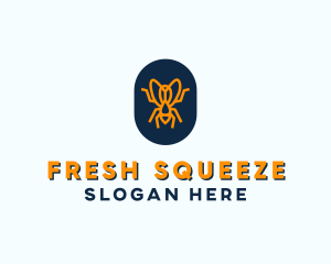 Orange Fly Badge logo design