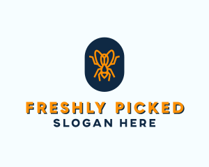 Orange Fly Badge logo design