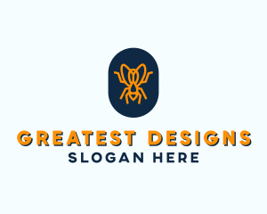 Orange Fly Badge logo design