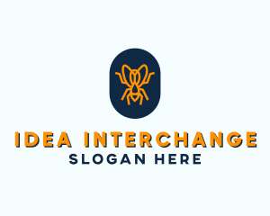 Orange Fly Badge logo design