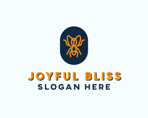 Orange Fly Badge logo design