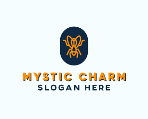 Orange Fly Badge logo design