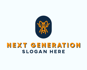 Orange Fly Badge logo design