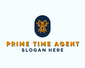 Orange Fly Badge logo design