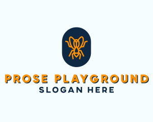 Orange Fly Badge logo design