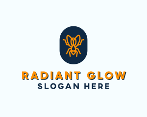 Orange Fly Badge logo design