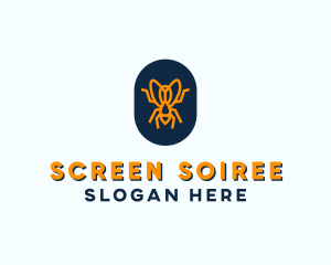 Orange Fly Badge logo design