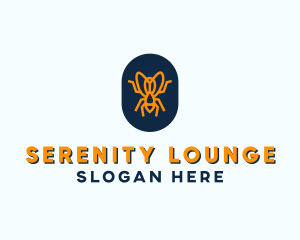 Orange Fly Badge logo design