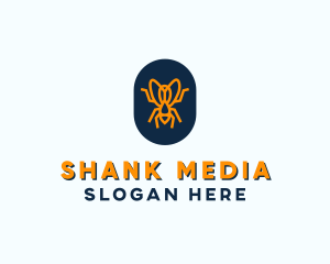 Orange Fly Badge logo design