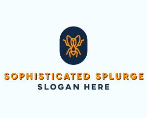 Orange Fly Badge logo design