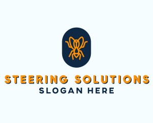 Orange Fly Badge logo design