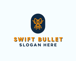 Orange Fly Badge logo design