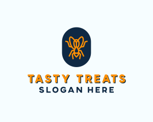 Orange Fly Badge logo design