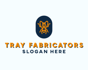 Orange Fly Badge logo design