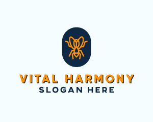 Orange Fly Badge logo design