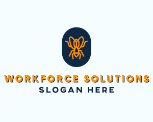 Orange Fly Badge logo design