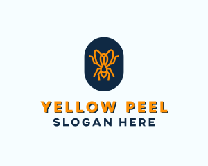 Orange Fly Badge logo design