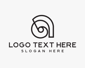 Creative Spiral Letter A logo