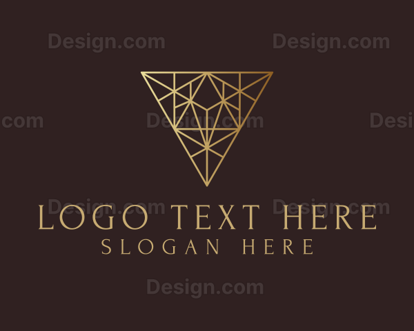 Geometric Diamond Triangle Logo