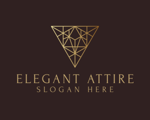 Geometric Diamond Triangle logo design