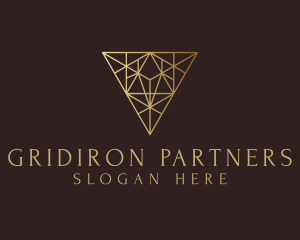 Geometric Diamond Triangle logo design