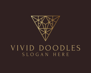 Geometric Diamond Triangle logo design