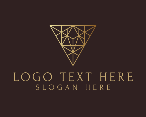 Geometric Diamond Triangle logo