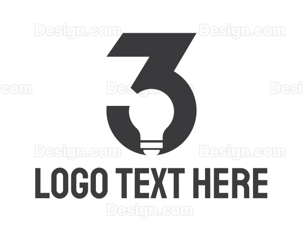 Number 3 Lamp Logo