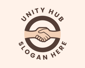 Handshake Unity Hand logo design