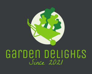 Wheelbarrow Garden Cart  logo design