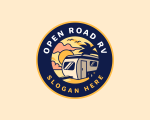 Caravan Trailer Adventure logo design