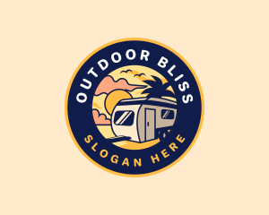 Caravan Trailer Adventure logo design