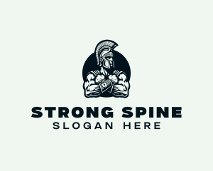 Strong Spartan Warrior logo design