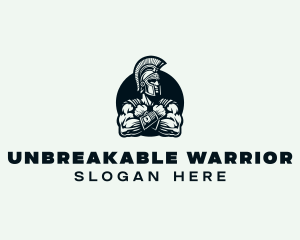 Strong Spartan Warrior logo design