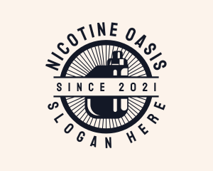 Retro Vape Mod Badge logo design