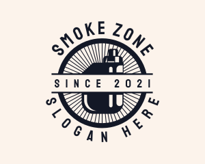 Retro Vape Mod Badge logo design