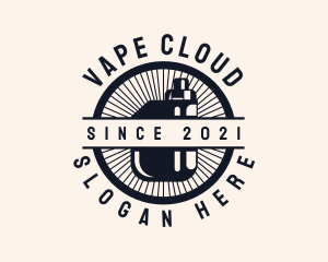 Retro Vape Mod Badge logo design