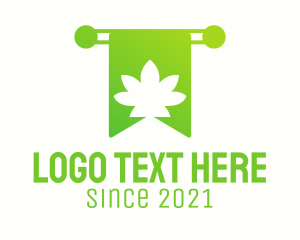 Green Cannabis Bookmark logo