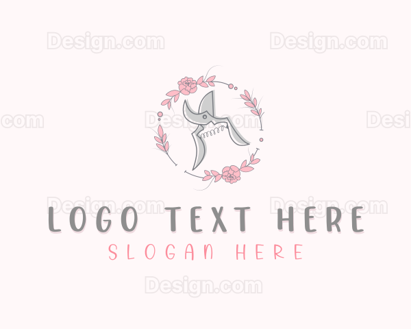 Floral Gardener Landscaper Logo