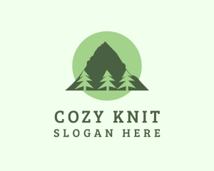 Pine Tree Forest Mountain Logo